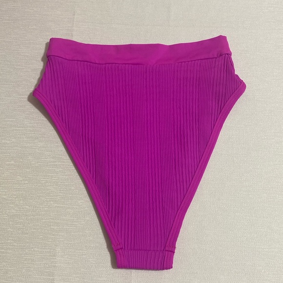 L*SPACE Women's FRENCH BOTTOM BITSY Cut Ribbed Bikini Bottom Size L - Picture 4 of 6